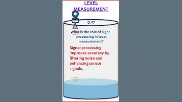 #What is the role of signal processing in level measurement #