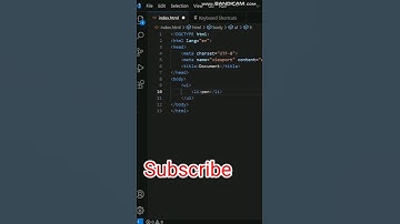 Unordered list in HTML #viral #trending #shorts #ytshorts #coding #html #reels #computer #vscode