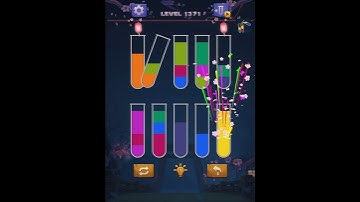 water sort puzzle level 1371 , sort water color puzzle level 1371 #shorts