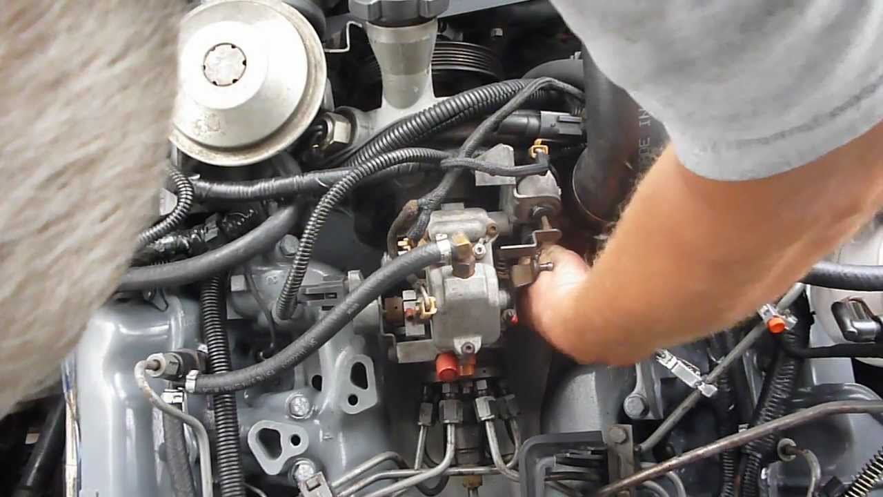 Pump timing adjustment - YouTube 1990 gm truck wiring harness 