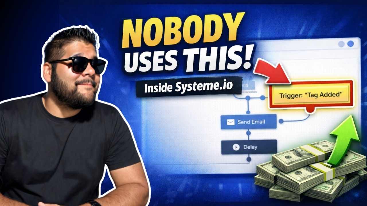 Systeme.io automation tutorial showing lead capture with phone numbers