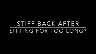 Stiff back after sitting for too long? Try these quick exercises to loosen up before getting up!