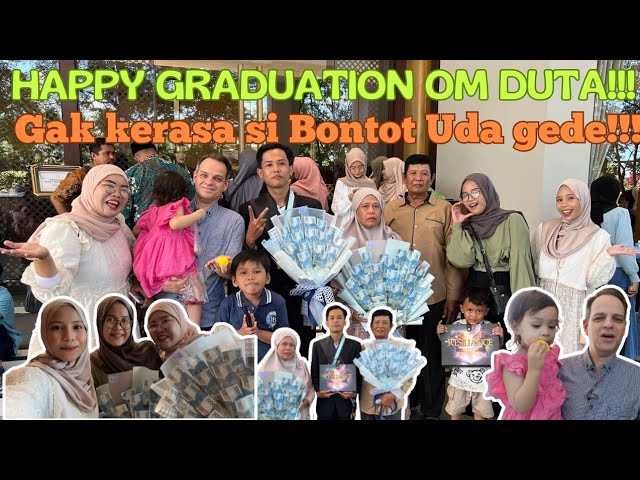 HAPPY GRADUATION OM DUTA!!!GAK TERASA SI BONTOT UDA GEDE!!! KAKAK HAPPY PINTER BGT GAK REWEL!!! class=