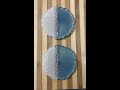 #25 - Blue White and Silver Resin Coasters