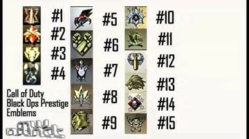 CoD Black Ops: ALL 15 Prestige Emblems and Awards!