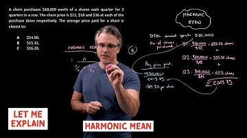 Harmonic mean (for the @CFA Level 1 exam)