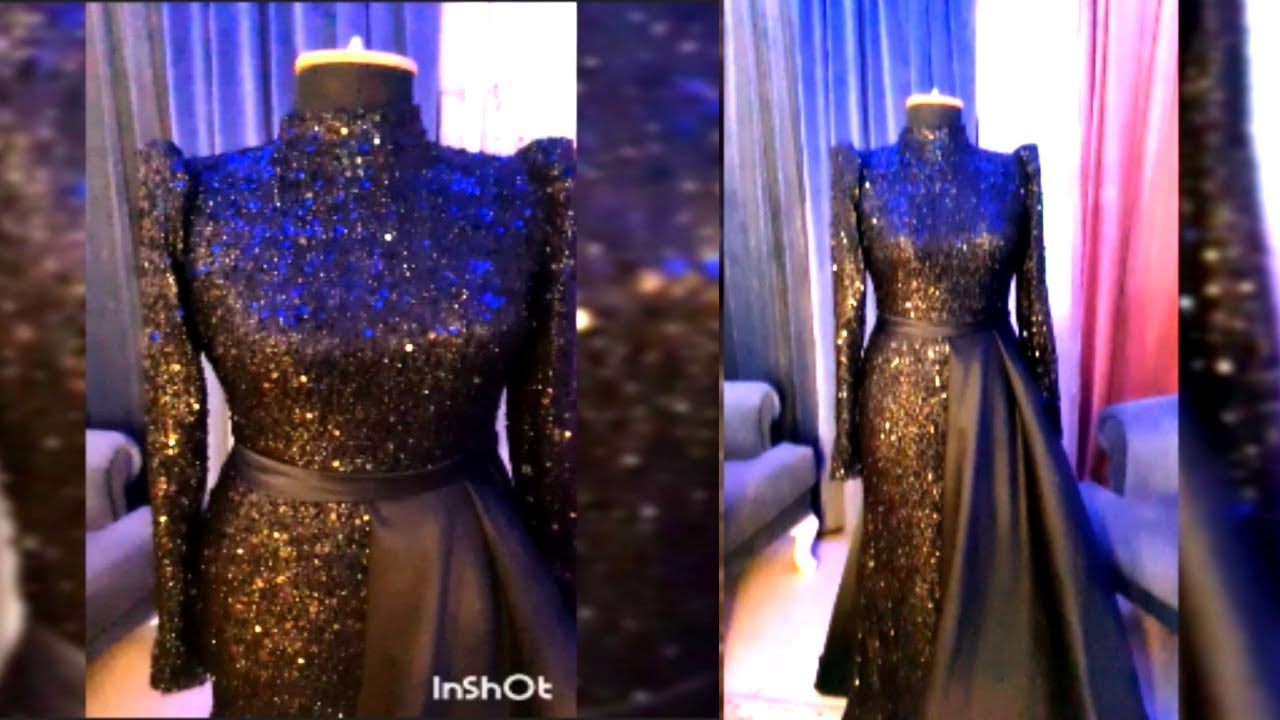 لاول مرة علي اليوتيوب طريقة تفصيل فستان سواريه بدون باترون والنتيجة افضل من شغل الاتليهات