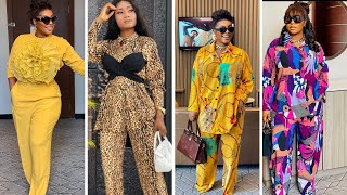 2023 latest two piece set for ladies | Trouser and top designs for African women screenshot 3