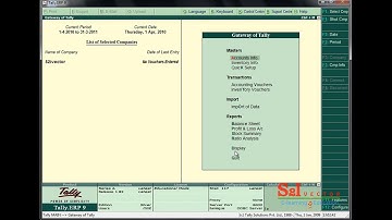 This is a tutorial for account info and inventory info in tally in tamil