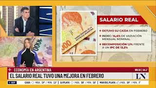 Economía en Argentina: el salario real tuvo una mejora en febrero