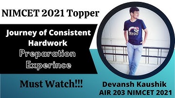 NIMCET-21 Topper | AIR-203 | NIT Calicut😎 | Preparation Strategy🔥🔥 | Football Ground to NIT #mca