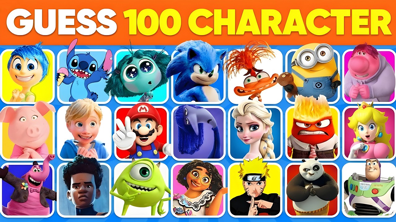 Guess the 100 Cartoon Character in 3 Seconds | Blue Shark