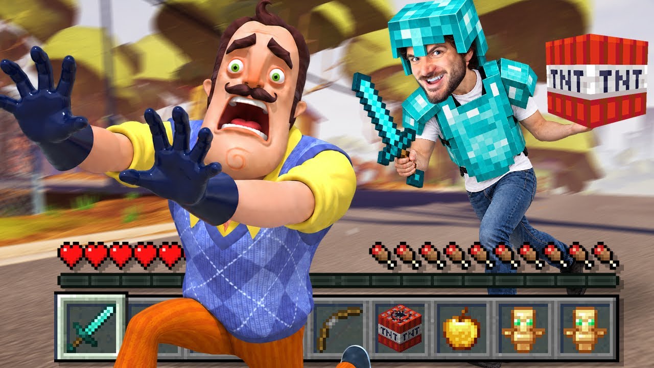 INSTALEI O MINECRAFT DENTRO DO HELLO NEIGHBOUR! 썸네일