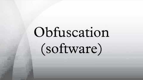 Obfuscation (software)