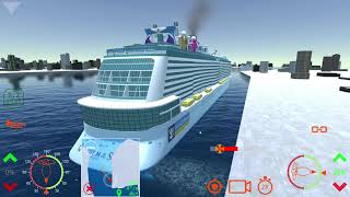Driving one of expensive Cruise Ship in the World (gameplay - departure) - Cruise Ship Handling. screenshot 1