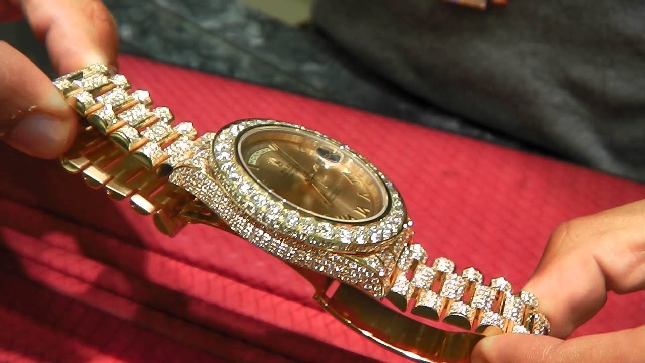BIG FACE ROLEX ICED OUT - YouTube