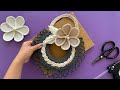 How Can Make Handmade Boho decorative with Macramé Towel Hanger with Cardboard Base?🌸