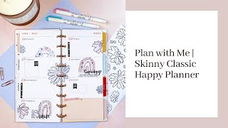 Plan With Me | Rainbows & Flowers | Skinny Classic Happy Planner | April 26 - May 2
