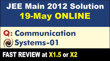 JEE Main Solution 2012 19 May Online | Communication Systems-01