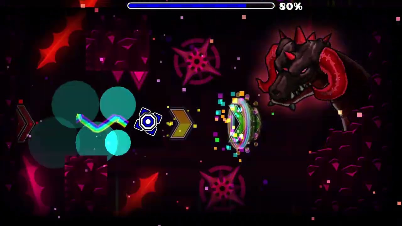 Horntail Cave II by KeiAs - Insane demon - 2 coins (Geometry Dash)