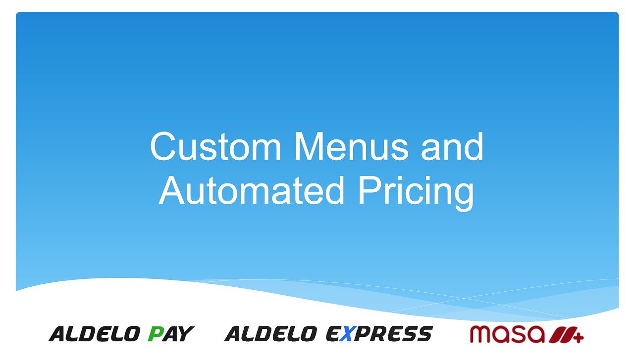 Aldelo Express Custom Menus and Automated Pricing - YouTube