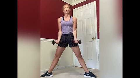 Sumo Squat with Bicep Curl