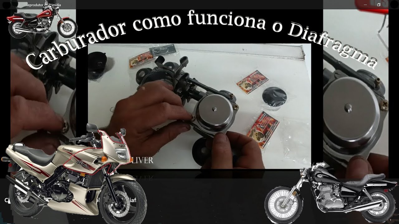 Funcionamento do Carburador Vulcan e Ninja 500 Necessidade do Diafragma adequado Núcleo Motos