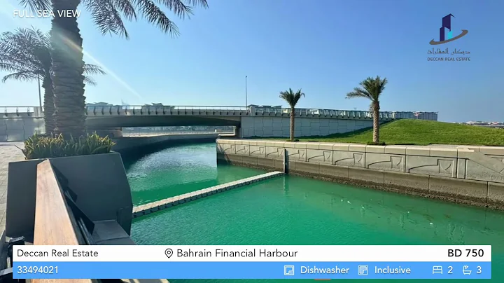 Semi furnished full sea view modern 2br with balcony and dishwasher for 750 bd inclusive 