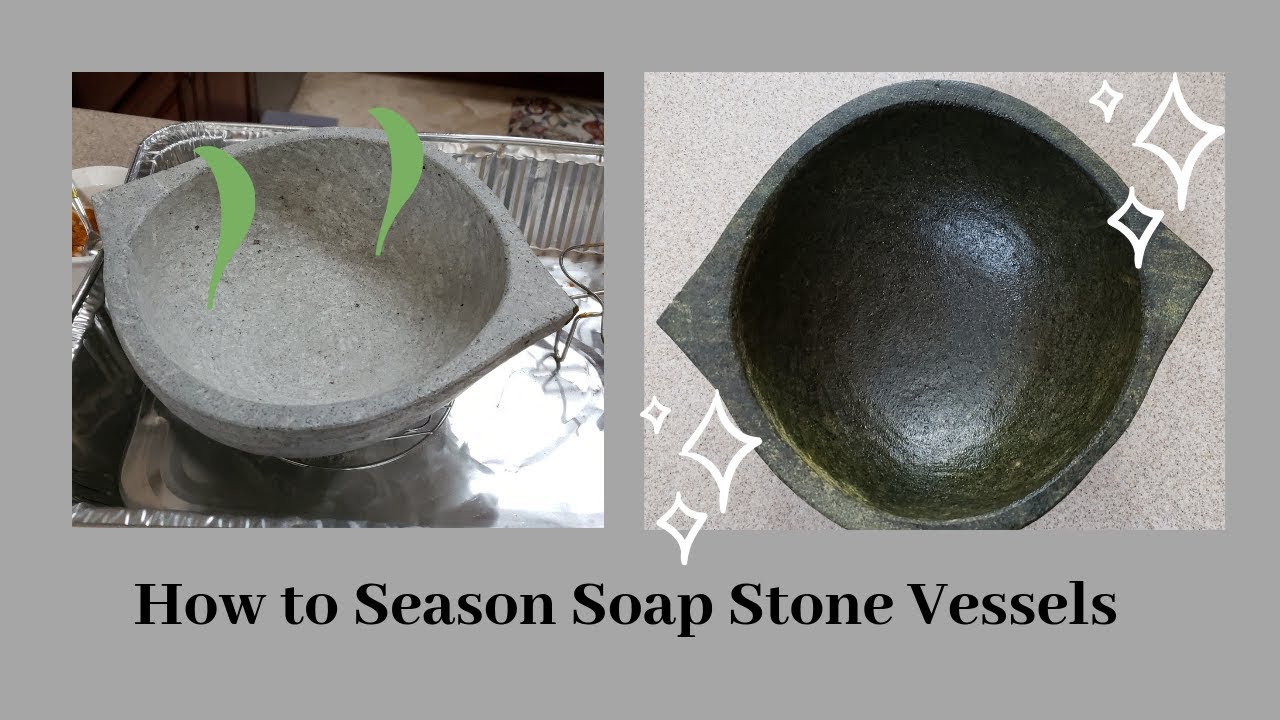 How to season Soap Stone vessels Hema's Cuisine YouTube