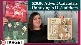 $20 Target 12-Day Advent Calendars // Unboxing ALL 3 of them Net Worth