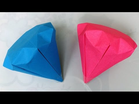 How To Make A Paper Diamond With Eight Edges | Origami