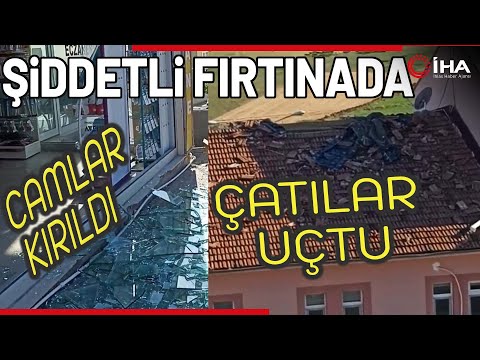 Şiddetli Fırtına İlçede Hayatı Felç Etti: Camlar Kırıldı, Çatılar Uçtu