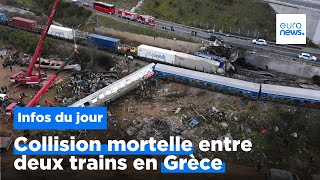 Collision mortelle entre deux trains en Grèce