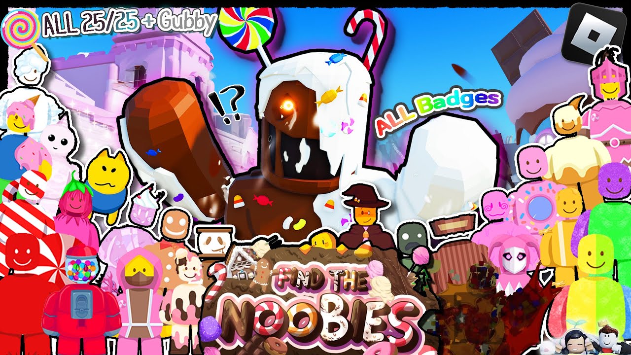 [🍭#6. Конфетная страна🍭] 👑Найдите морфов нубиев 🔎Как получить ВСЕ значки🎵 - 🎮ROBLOX [2025]