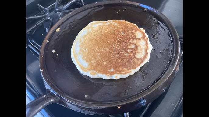 Pancakes on a Cast Iron Griddle 