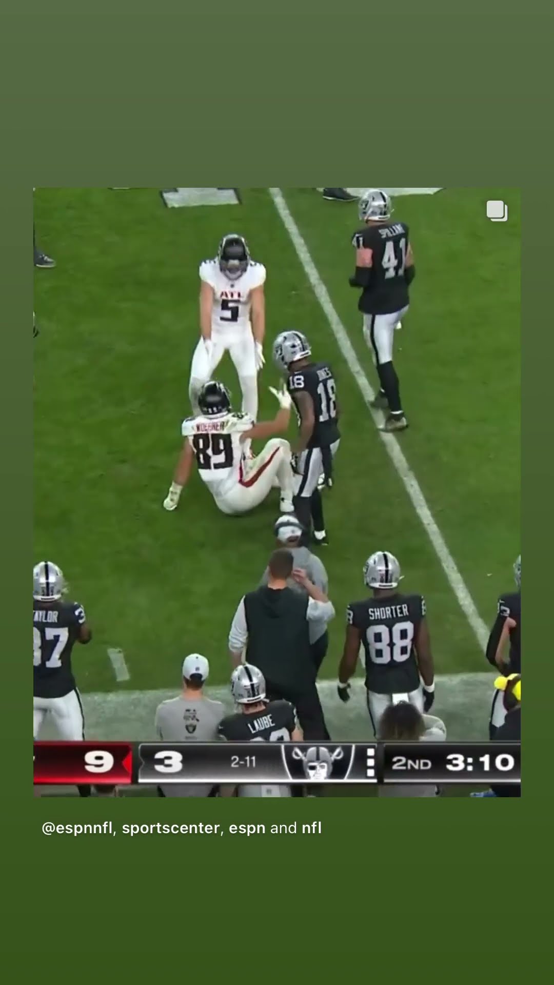He tried to hurdle #hoodnews #CharlieWoerner #atlantafalcons #football #omg #how #wow #kirkcousins