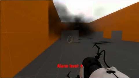 Portal 2. Thinking with Time Machine. Roket turret alpha test