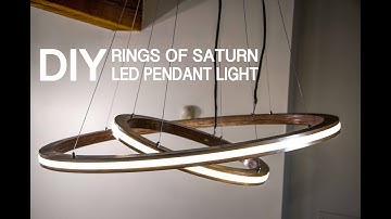 DIY Music Reactive "Rings of Saturn" LED Pendant Light (controlled by Arduino) || How to Make