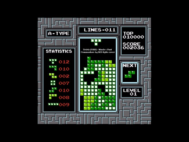 Tetris (NES, Nintendo) - Music 1 (Commodore 64 SID 8580 cover