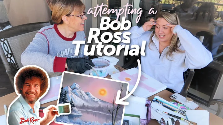 My mom and I attempted to follow a Bob Ross painti...