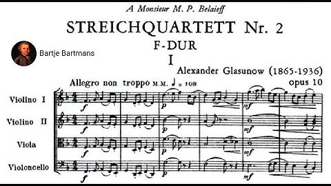 Alexander Glazunov - String Quartet No. 2, Op. 10 (1884)