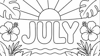 ASMR Relaxing July Marker Coloring 🌺 31 Day Challenge