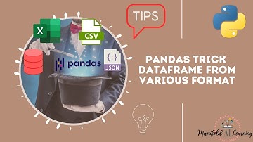 Create Pandas DataFrame from Various Source & Formats - Excel CSV Database JSON, AWS S3 Bucket