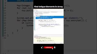 Find Unique Elements in Array | Java Program in Eclipse