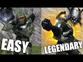 Halo Easy VS Legendary In EVERY Halo Game