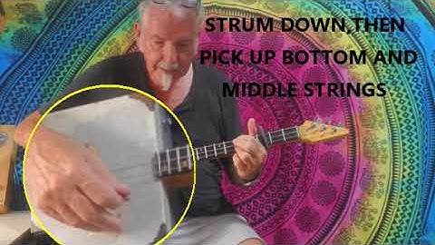 How to play, "Start Me Up" Rolling Stones on a 3 string cigar box guitar.