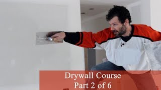 Drywall Course Part 2 of 6 : How to Apply First Coat of Mud