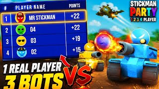 1 Player vs 3 Bots in Tank Battle! 🔥 | Stickman Party 1 2 3 4 Player screenshot 5