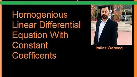 Linear Ordinary Differential Equation with constant coefficient (Real , Repeated, Complex Roots)