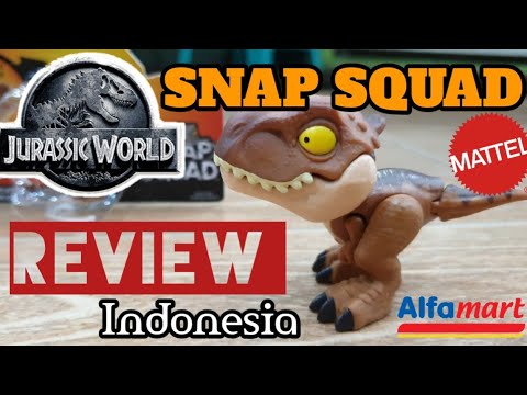 [Review] Mainan SNAP SQUAD Jurrasic World Indonesia - ALFAMART - Dino Dinosaurus Mini